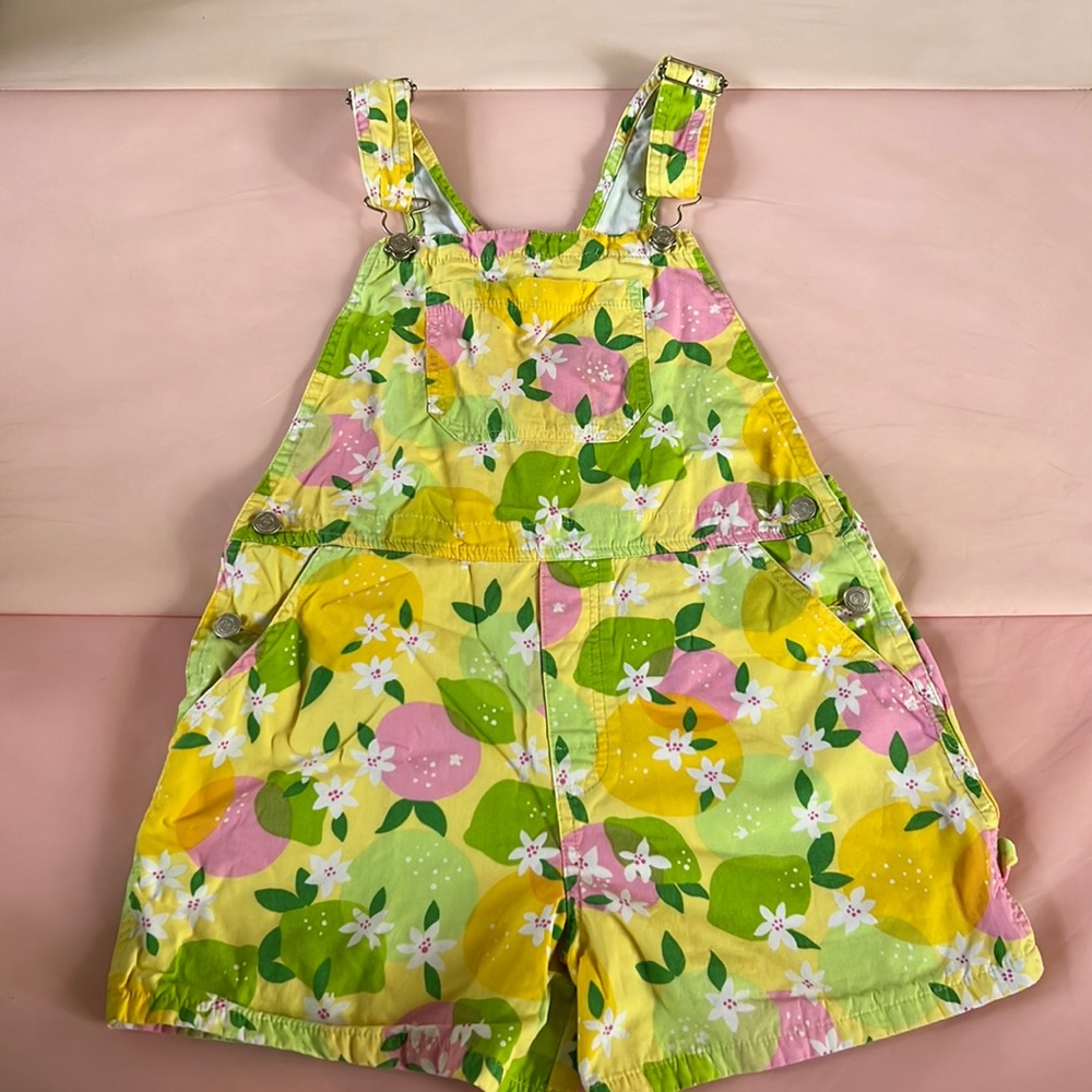 Lilly Pulitzer Vintage Girls Short Overalls